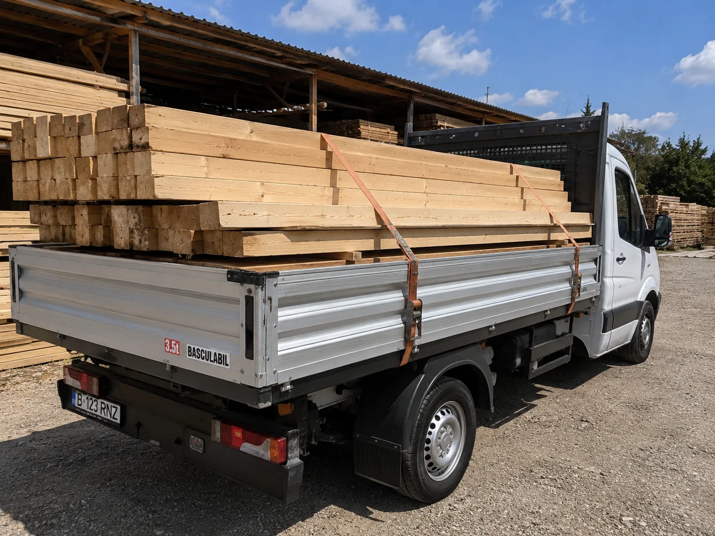 Încărcăm un camion cu cherestea